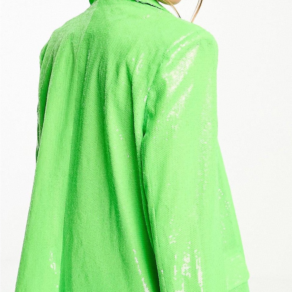 ASOS sparkly green matching blazer pants set. Never worn